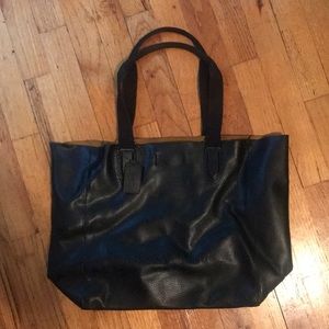 Black Leather COACH Hudson Yards Tote